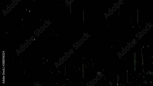 Wallpaper Mural Object falling in the water from above and splashing drops of liquid over a black background. Beautiful textured background with shiny splashes of water in slow motion close up. Torontodigital.ca