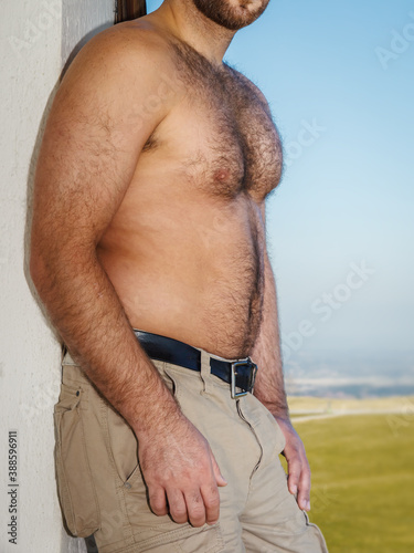 Obraz na plátne very hairy male body