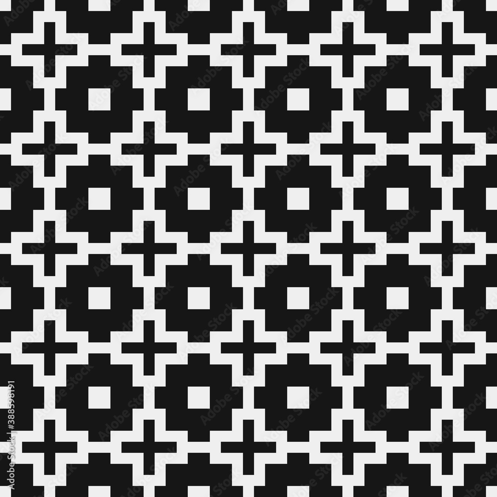 Fototapeta premium Abstract Cross Pattern Dots Logo generative computational art illustration