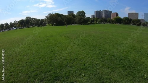 Full park view in the middle of the city photo