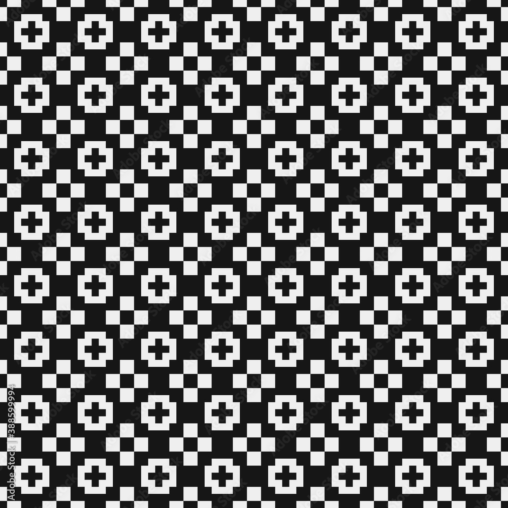 Abstract Cross Pattern Dots Logo generative computational art illustration
