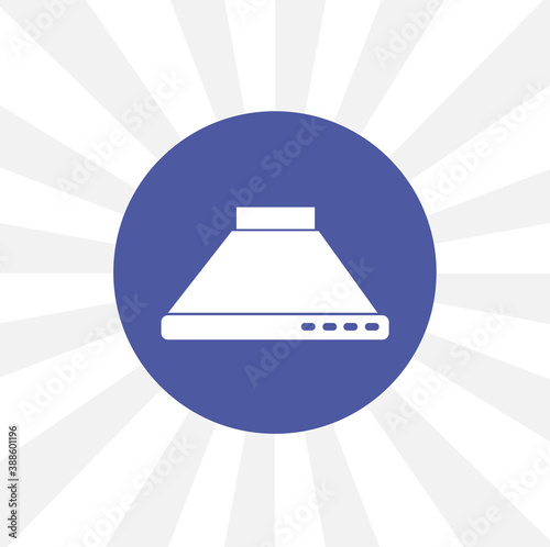 extractor hood isolated vector icon on white background
