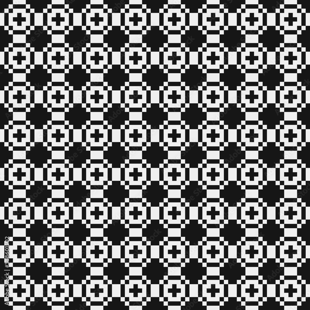 Abstract Cross Pattern Dots Logo generative computational art illustration