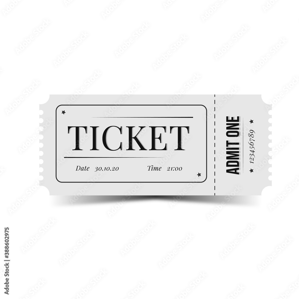 Simple ticket grey Simple ticket grey