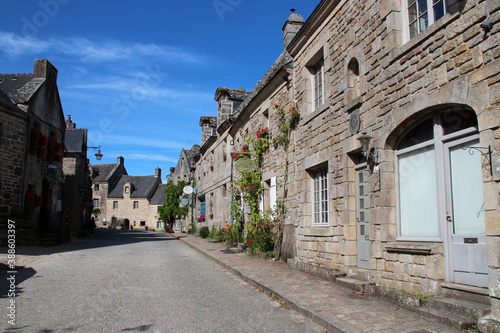 stone houses in locronan in brittany (france)