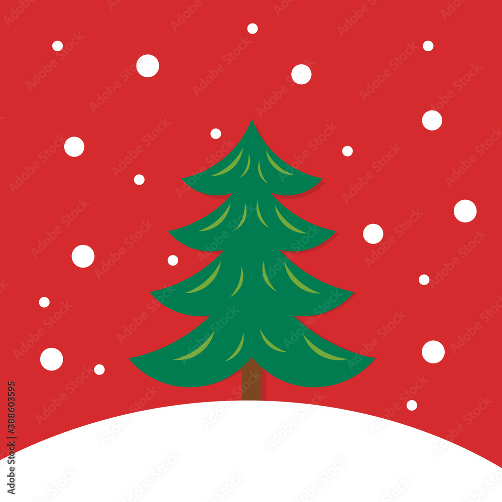 Christmas tree card background.