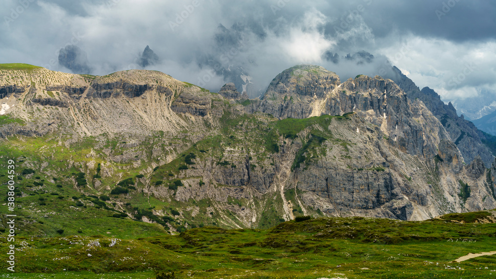 Fototapeta premium The road to Tre Cime di Lavaredo, Dolomites, at summer