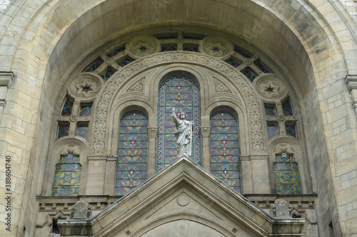 Church of Saint-Sauveur (Eglise Saint-Sauveur de Lille) built on the site of an ancient Gothic church in 1896. Saint-Sauveur Street, district of Lille-Center. Lille, France.