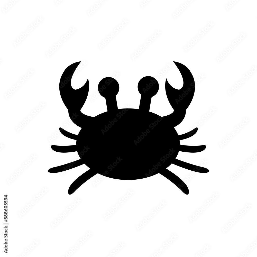 Crab icon, logo isolated on white backgroun Crab icon, logo isolated on white backgroun