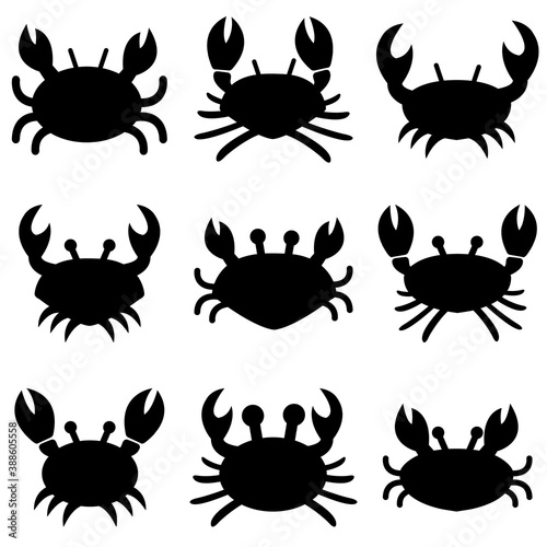 Crab icon, logo isolated on white backgroun © Рудой Максим