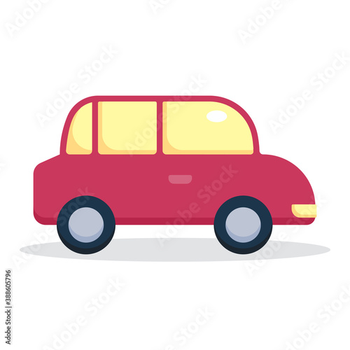 car, automobile, vehicle, transport flat icon vector illustration © nuiiun
