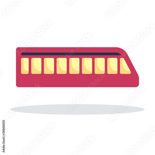 rapid train,railroad, vehicle, transport flat icon vector illustration