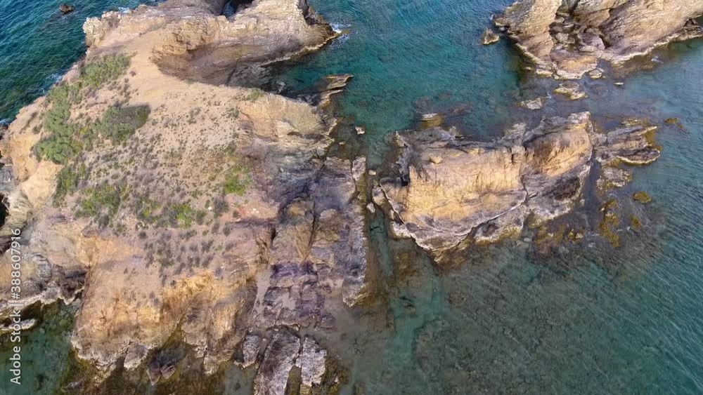 Crete - Drone photography of Crete landscape Hovering over small islands Crete - Drone photography of Crete landscape Hovering over small islands