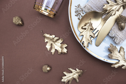 Creative autumn table setting