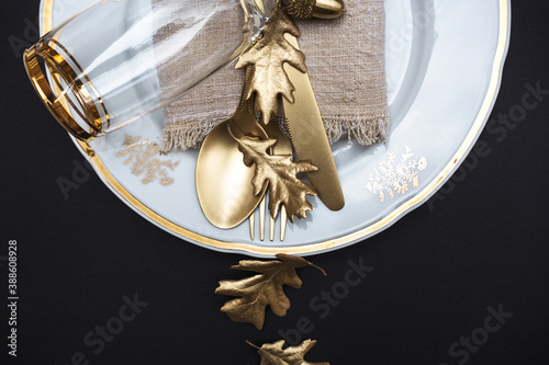 Creative autumn table setting