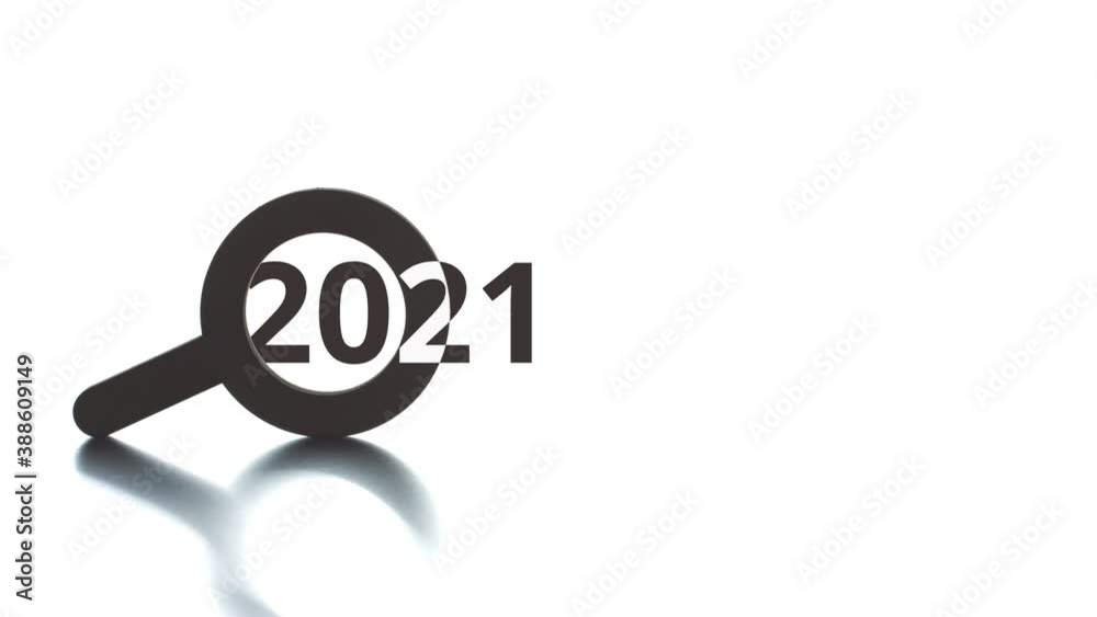 2021 text pops up from the magnifying glass icon 2021 text pops up from the magnifying glass icon