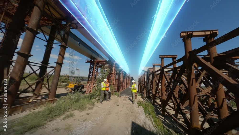 Emerging constructions of bridge on site