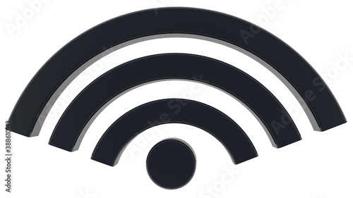 WIFI icon in black on white