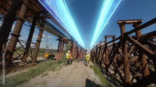 Emerging constructions of bridge on site