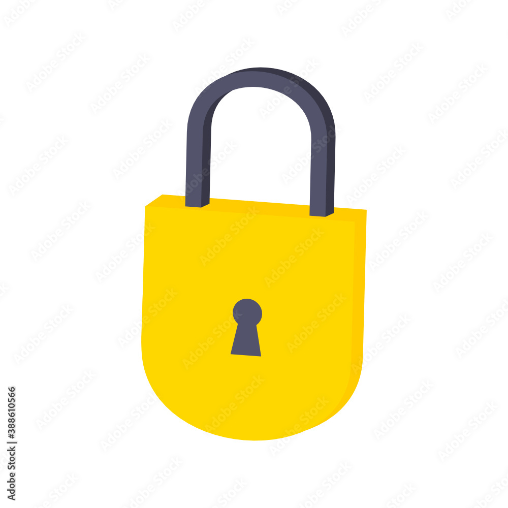 3D Isometric closed lock icon. Padlock icon for mobile and web application. Perfect for web design, banner, presentation, printed materials, infographics. Vector illustration. 3D Isometric closed lock icon. Padlock icon for mobile and web application. Perfect for web design, banner, presentation, printed materials, infographics. Vector illustration.