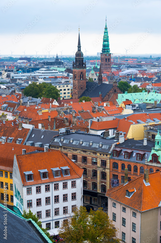 View from the Cathedral Church of Our Lady, Copenhagen, Denmark, Europe