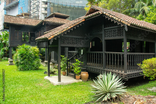 1920s colonial wooden bungalow in Kuala Lumpur, Malaysia photo