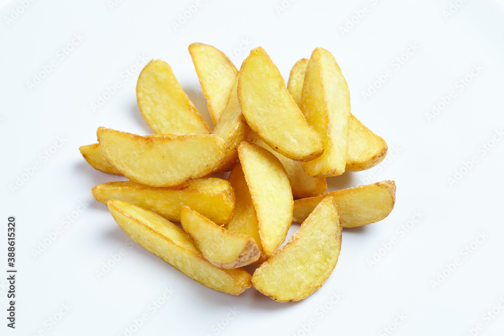 roasted potatoes on the white roasted potatoes on the white