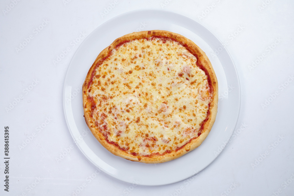 tasty pizza on the white tasty pizza on the white