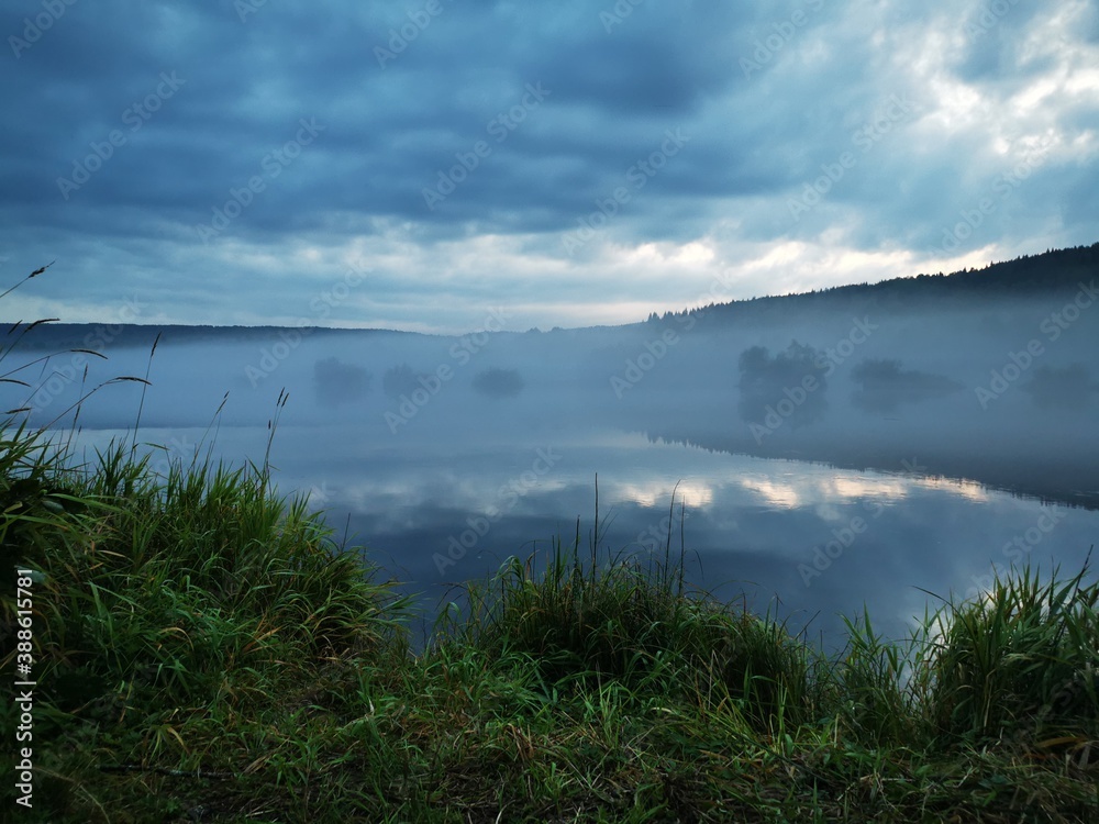 sunrise over the lake