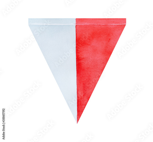 Free Download Water color illustration of triangular flag of Malta. One single object. Handdrawn watercolour sketchy drawing, cut out clip art element for design decoration, greeting card, print, poster, banner. - GFXLoad