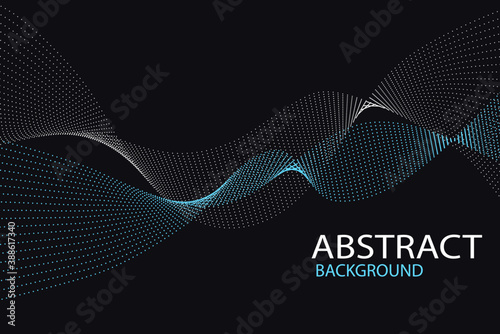 Abstract dark background with wavy stripes.Vector, abstraction.Can be applied for web design, website, wallpaper, banner or cover.Futuristic wavy background.