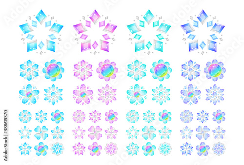 宝石／花／雪の結晶