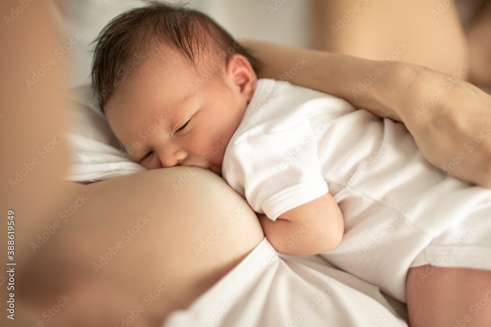New born baby nursing New born baby nursing