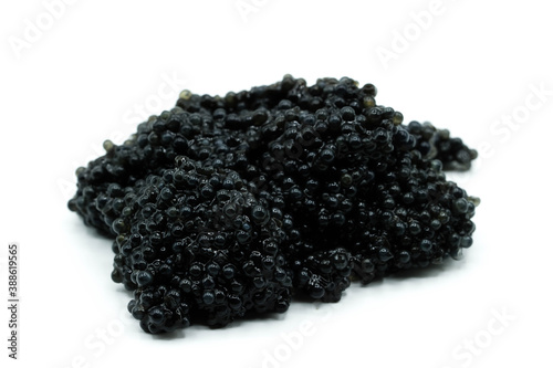 black caviar isolated on white background