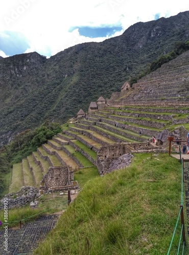 Wallpaper Mural Ruins - Stairs - Machu Picchu - The lost city of the Inca in Peru, South America. Set high in the Andes Mountains, is a UNESCO World Heritage Site and one of the New Seven Wonders of the World. Torontodigital.ca