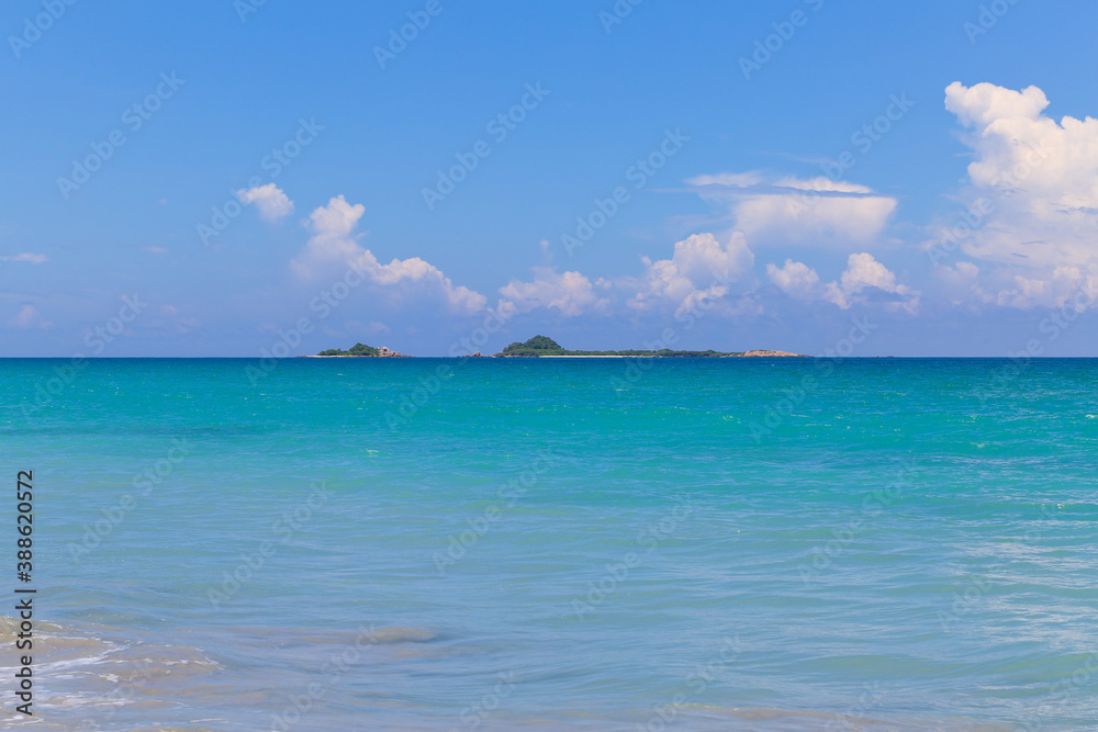 Beautiful turquoise sea and tropical island