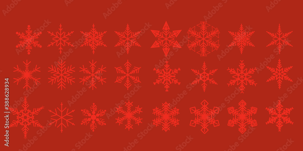 Red christmas background with snowflakes. Vector Red christmas background with snowflakes. Vector
