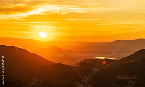 Sunset one autumn afternoon in the Sierra de Huetor