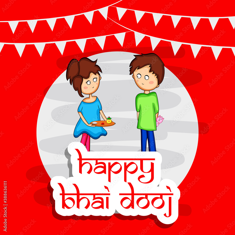 illustration of elements of Hindu Festival Bhai Dooj Background illustration of elements of Hindu Festival Bhai Dooj Background