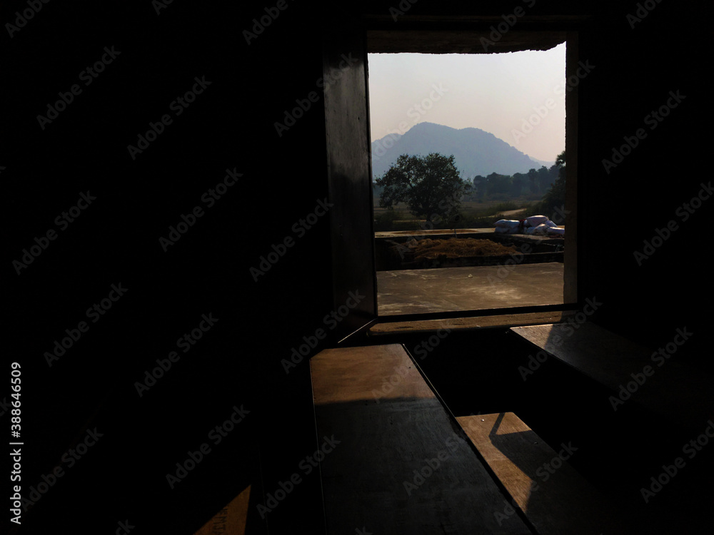 view from the window to the landsacape || nawada bihar
