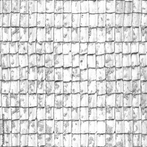 8K roof slate tiles roughness texture, height map or specular for Imperfection map for 3d materials, Black and white texture
