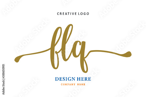 FLQ lettering logo is simple, easy to understand and authoritative photo