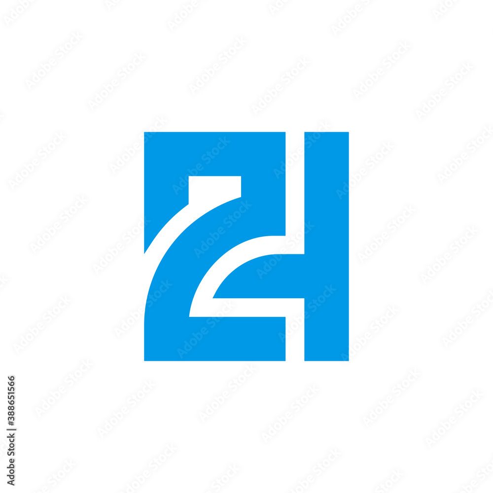 Obraz premium Initial ZH logo design, alphabet letter icon, creative typography illustration