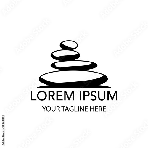 balance stone logo vector design,illustration stone logo vector