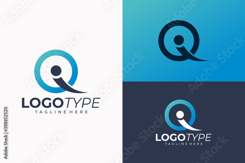 IQ icon logo vector isolated
