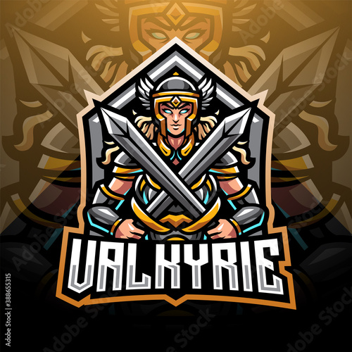 Valkyrie esport mascot logo 