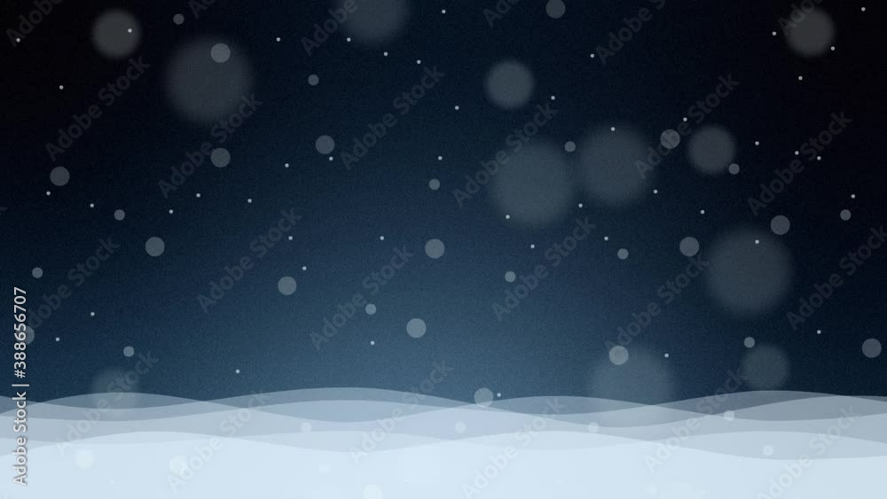 雪景色のループ再生動画