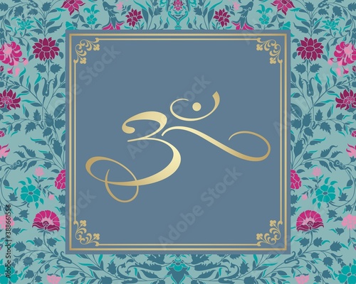 aum syllable , paisley design ,Hinduism , India	