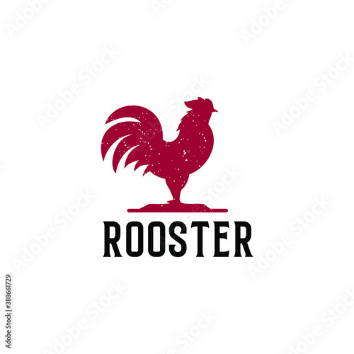 Fotografiet retro vintage logo for rooster vector