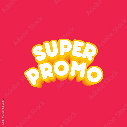 seal stamp icon over yellow background. super promo concept. colorful design. vector illustration